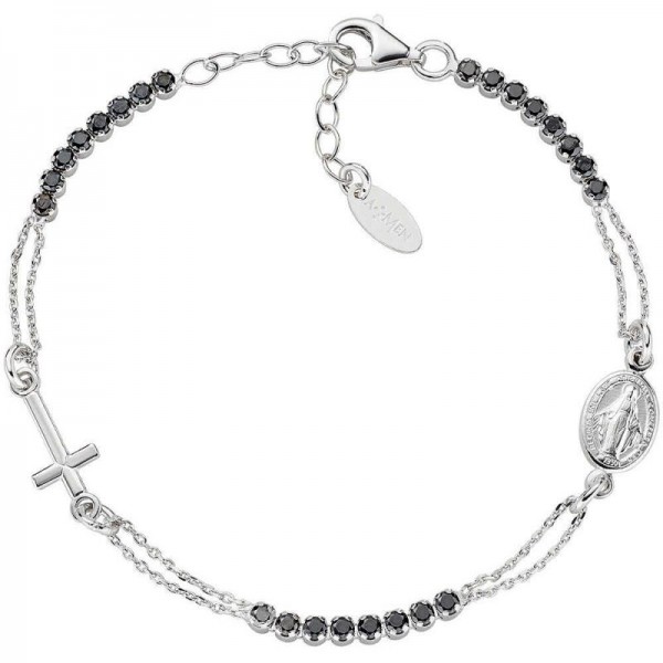 Amen Rosenkranz Armband aus Silber mit Zirkonen BRCRMIBNZ3 Bild des Amen Rosenkranz Armband aus Silber mit Zirkonen BRCRMIBNZ3