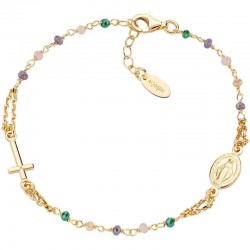 Bild des Amen Rosenkranz Armband aus Silber mit Kristallen für Damen BRO10GTOVE3