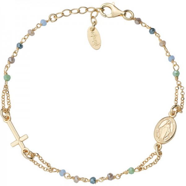 Bracciale Amen Rosario in argento con cristalli donna BRO25GMUV3 Immagine del Bracciale Amen Rosario in argento con cristalli donna BRO25GMUV3