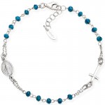 Amen Silver Rosary Bracelet with crystals BROBBL3 Image of the Amen Silver Rosary Bracelet with crystals BROBBL3