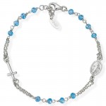 Amen Silver Rosary Bracelet with crystals BROBC3 Image of the Amen Silver Rosary Bracelet with crystals BROBC3