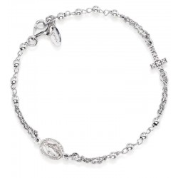 Comprar Pulsera Rosario Amen en plata con circonitas BROBZ3