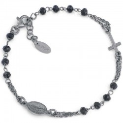 Bild des Amen Rosenkranz Armband aus Silber mit Kristallen BRONN3