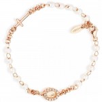 Amen Silver Rosary Bracelet with pearls for ladies BRORBZ-M3 Image of the Amen Silver Rosary Bracelet with pearls for ladies BRORBZ-M3