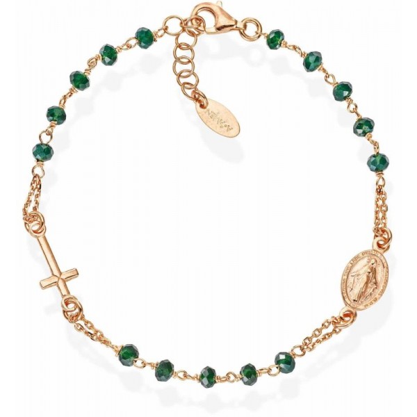 Amen Silver Rosary Bracelet with crystals BRORVB3 Image of the Amen Silver Rosary Bracelet with crystals BRORVB3