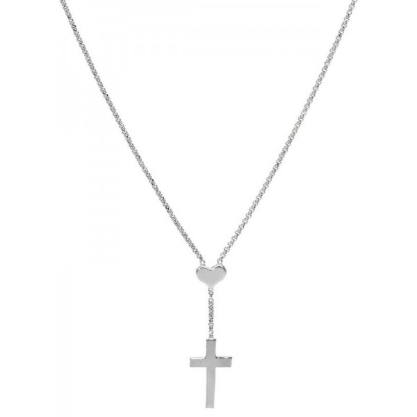 Imagen del Collar Cruz con corazón Amen para mujeres CLCHB