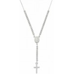 Image du Collier Chapelet Amen en argent avec zircons CLCRMIBBZ4