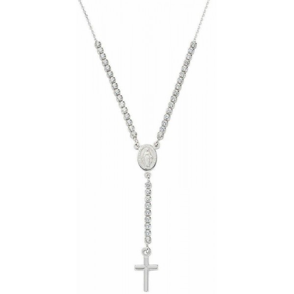 Image du Collier Chapelet Amen en argent avec zircons CLCRMIBBZ4