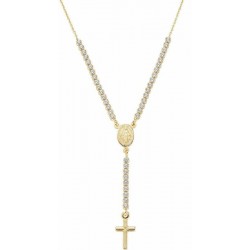 Collar Rosario Amen en plata con circonitas CLCRMIGBZ4