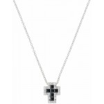 Collana Amen croce in argento e zirconi da donna CLCRREBBNZ3 Immagine della Collana Amen croce in argento e zirconi da donna CLCRREBBNZ3