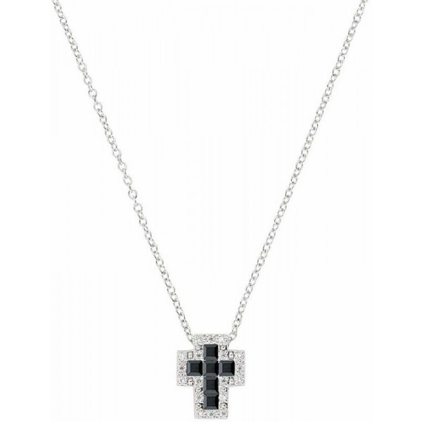 Collana Amen croce in argento e zirconi da donna CLCRREBBNZ3 Immagine della Collana Amen croce in argento e zirconi da donna CLCRREBBNZ3