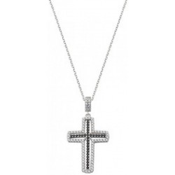 Immagine della Collana Amen Croce in argento e zirconi da donna CLCRVBNZ