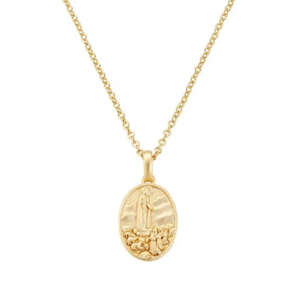 Image of the Amen Our Lady of Fatima Medal Necklace for women CLFAGP