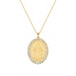 Amen Our Lady of Medjugorje Medal Necklace for women CLMDGBZ Image of the Amen Our Lady of Medjugorje Medal Necklace for women CLMDGBZ