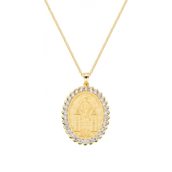 Amen Our Lady of Medjugorje Medal Necklace for women CLMDGBZ Image of the Amen Our Lady of Medjugorje Medal Necklace for women CLMDGBZ