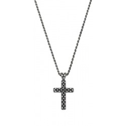 Collar Cruz Amen en plata para hombres CLUCSAN1