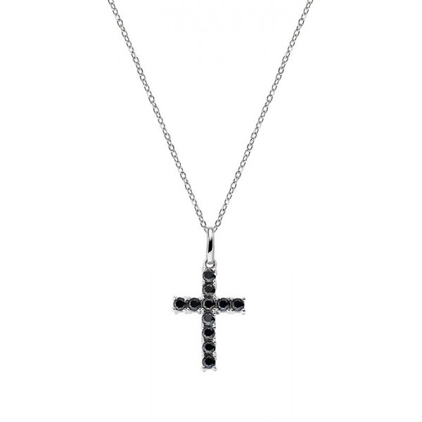 Collar Cruz Amen en plata con circonitas para mujeres CRBN02 Comprar Collar Cruz Amen en plata con circonitas para mujeres CRBN02