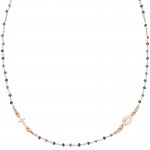 Amen Silver Rosary Necklace with crystals for women CRO10RBLTO3 Image of the Amen Silver Rosary Necklace with crystals for women CRO10RBLTO3