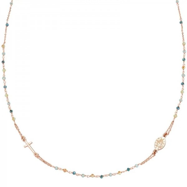 Collana Rosario Amen in argento con cristalli donna CRO10RVVV3 Immagine della Collana Rosario Amen in argento con cristalli donna CRO10RVVV3