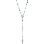 Collier Chapelet Amen en argent avec cristaux pour femmes CRO25BMUB4 Image du Collier Chapelet Amen en argent avec cristaux pour femmes CRO25BMUB4