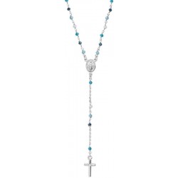 Collar Rosario Amen en plata con cristales para mujeres CRO25BMUB4