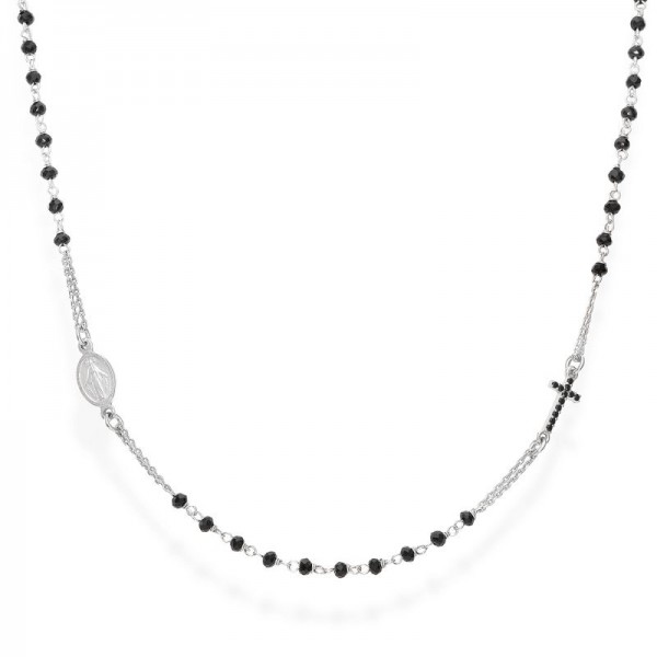 Acheter Collier Chapelet Amen en argent avec cristaux CRO25BNZ3