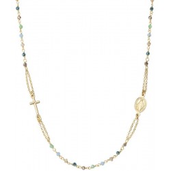 Amen Silver Rosary Necklace with crystals for women CRO25GMUV3