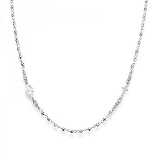 Buy Amen Silver Rosary Necklace CROB3