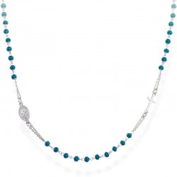 Collar Rosario Amen en plata con cristales CROBBL3