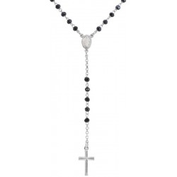 Collar Rosario Amen en plata con cristales CROBG4