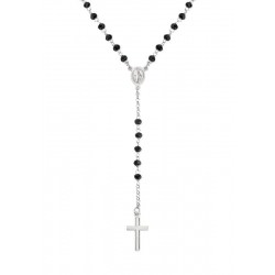 Collar Rosario Amen en plata con cristales CROBN4