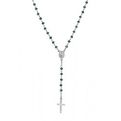 Amen Rosenkranz Kette aus Silber mit Kristallen für Damen CROBVB4