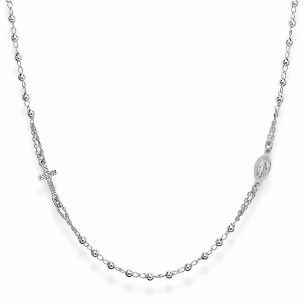 Amen Rosenkranz Kette aus Silber mit Zirkonia CROBZ3 kaufen