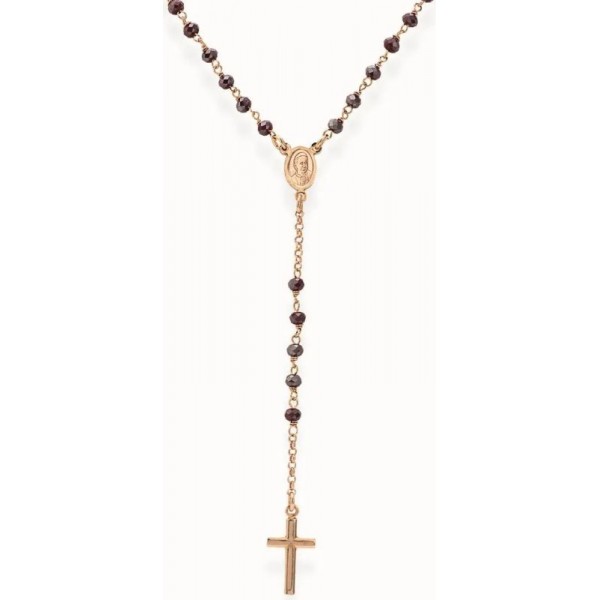 Immagine della Collana Rosario Amen in argento con cristalli CRORA4