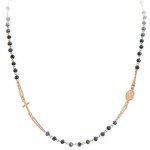 Imagen del Collar Rosario Amen en plata con cristales CRORG3