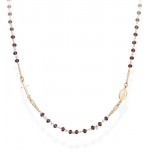Amen Silver Rosary Necklace with crystals CRORL3 Image of the Amen Silver Rosary Necklace with crystals CRORL3