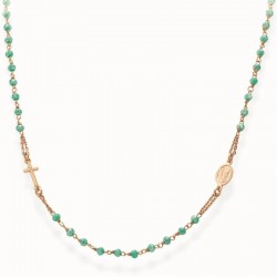Collar Rosario Amen en plata con cristales CRORM3
