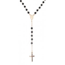 Collar Rosario Amen en plata con cristales CRORN4