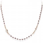 Amen Silver Rosary Necklace with crystals for women CRORVI3 Image of the Amen Silver Rosary Necklace with crystals for women CRORVI3