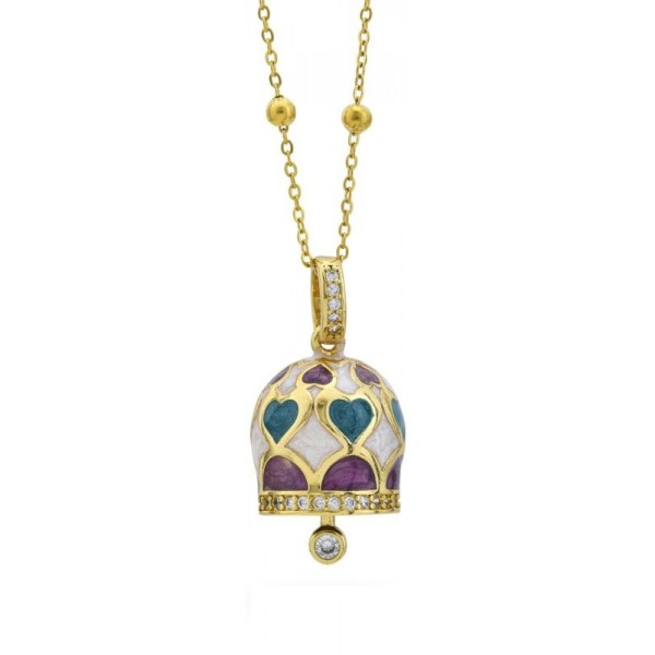 Collier Femme Boccadamo avec Clochette Porte-Bonheur CL/GR18 Image du Collier Femme Boccadamo avec Clochette Porte-Bonheur CL/GR18