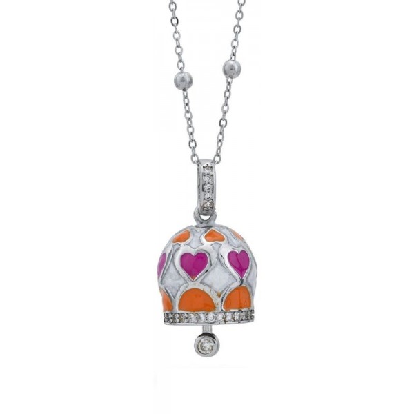 Collier Femme Boccadamo avec Clochette Porte-Bonheur CL/GR20 Image du Collier Femme Boccadamo avec Clochette Porte-Bonheur CL/GR20