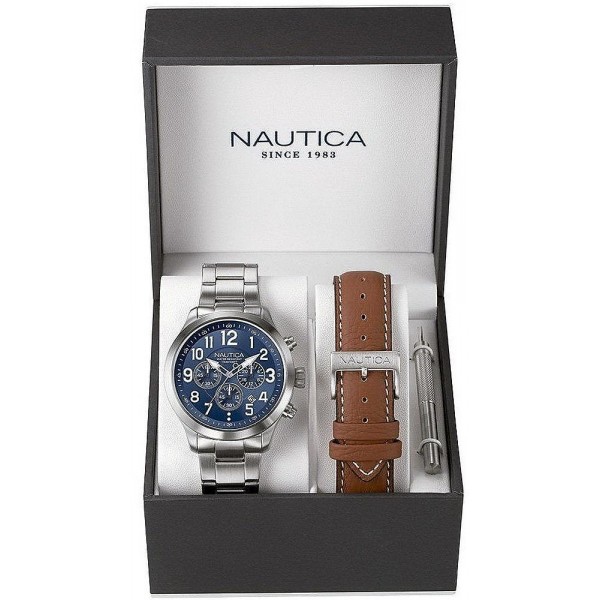 Acheter Montre Nautica Homme NCC 01 Box Set NAI18509G Chronographe