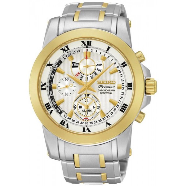 Acheter Montre Seiko Homme Premier Chronograph Perpetual Calendar Alarm SPC162P1