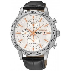 Acheter Montre Seiko Homme SPL053P1 World Time Chronographe Alarm Quartz