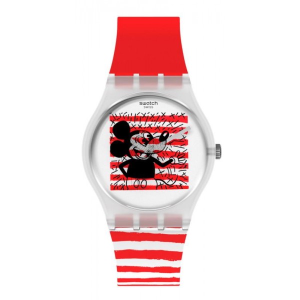 Montre Mickey Mouse Swatch Mouse Marinière GZ352 Acheter Montre Mickey Mouse Swatch Mouse Marinière GZ352