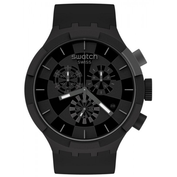 Buy Swatch Watch Big Bold Chrono Checkpoint Black SB02B400