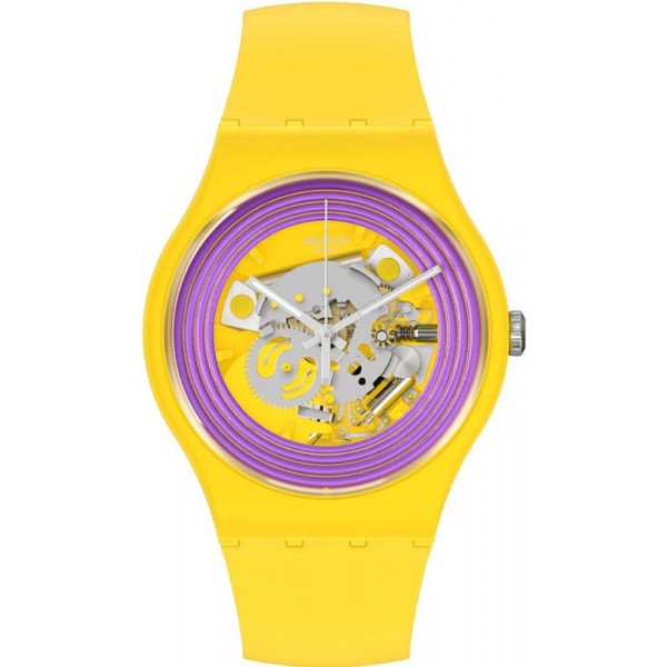 Swatch Unisexuhr New Gent Purple Rings Yellow SO29J100 Swatch Unisexuhr New Gent Purple Rings Yellow SO29J100 kaufen