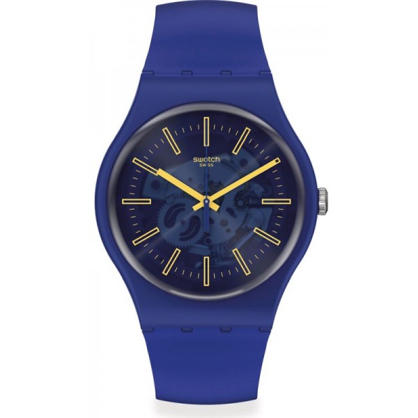 Swatch Unisexuhr New Gent Sunbrush Sky SO29N101 kaufen