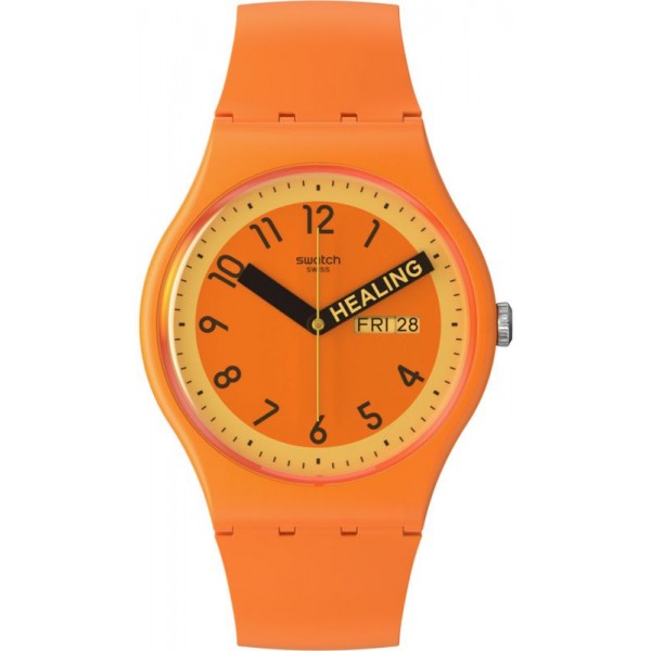 Swatch Unisex Watch New Gent Proudly Orange SO29O700 Buy Swatch Unisex Watch New Gent Proudly Orange SO29O700