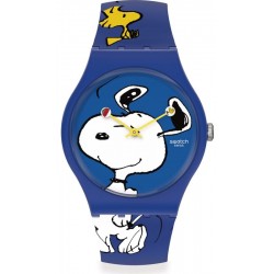 Reloj Swatch Peanuts Hee Hee Hee Snoopy y Woodstock SO29Z106